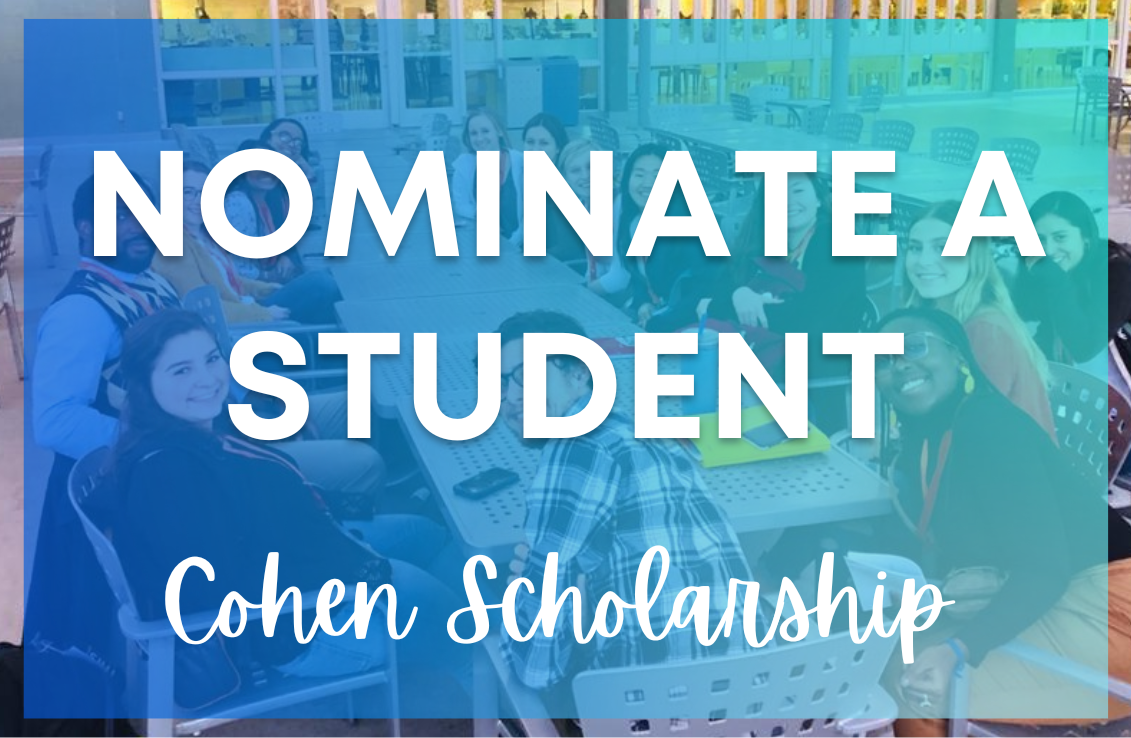nominate a student for the cohen scholarship